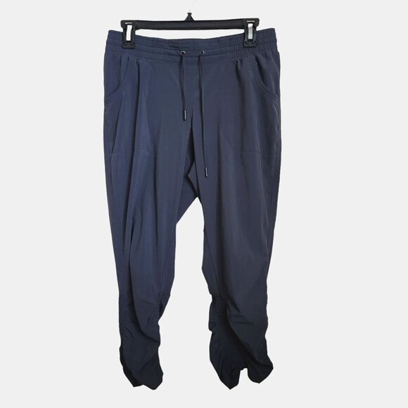 Athleta Womens Jogger Pants Size 8 Dark Gray‎ Stretch Pockets Drawstring Pull On - Picture 1 of 11